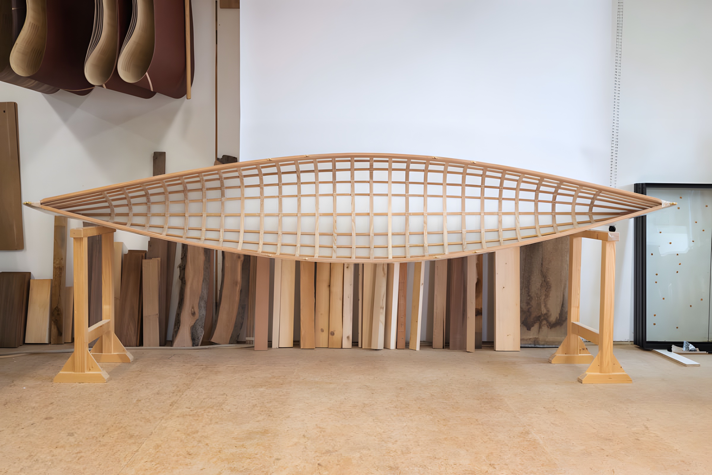 Kanu aus Zedernholz